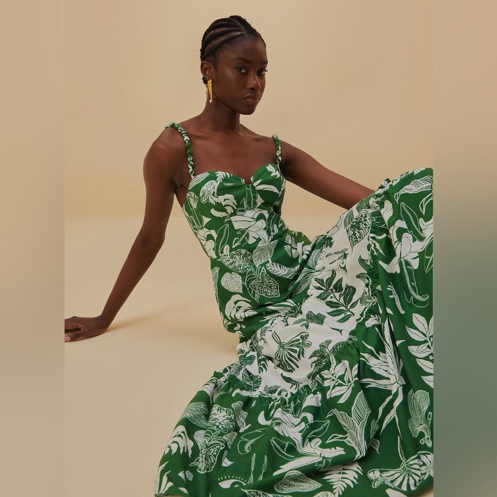 Farm Rio Forrest soul mix maxi dress